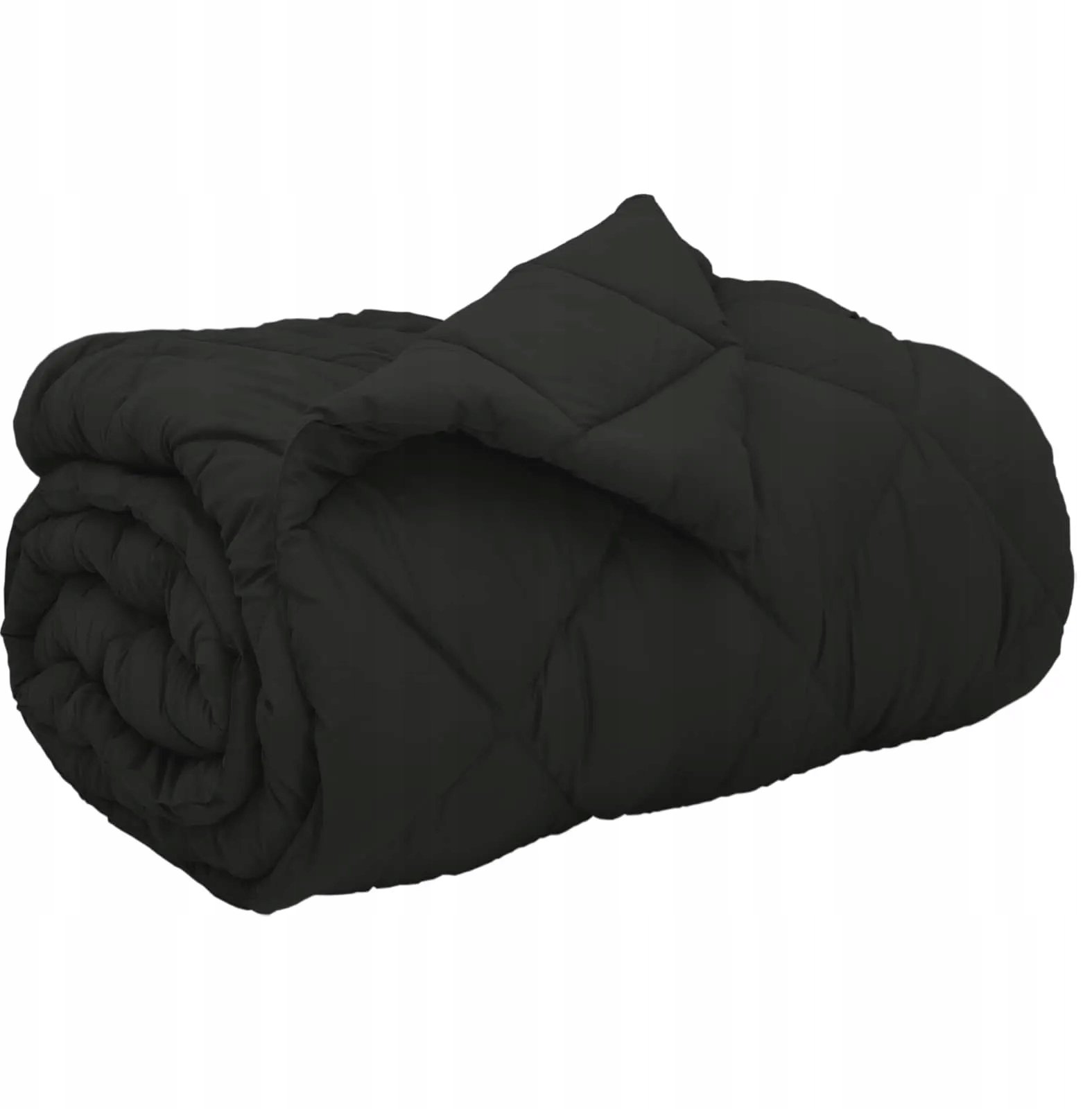 vidaXL Zimowa Kołdra Czarny 220 x 155 cm Mikrofibra