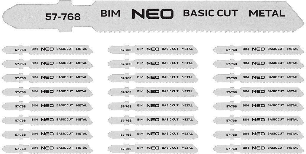 Brzeszczoty do wyrzynarki, 21TPI, BIM, uchwyt typu T, kpl. 25 szt.