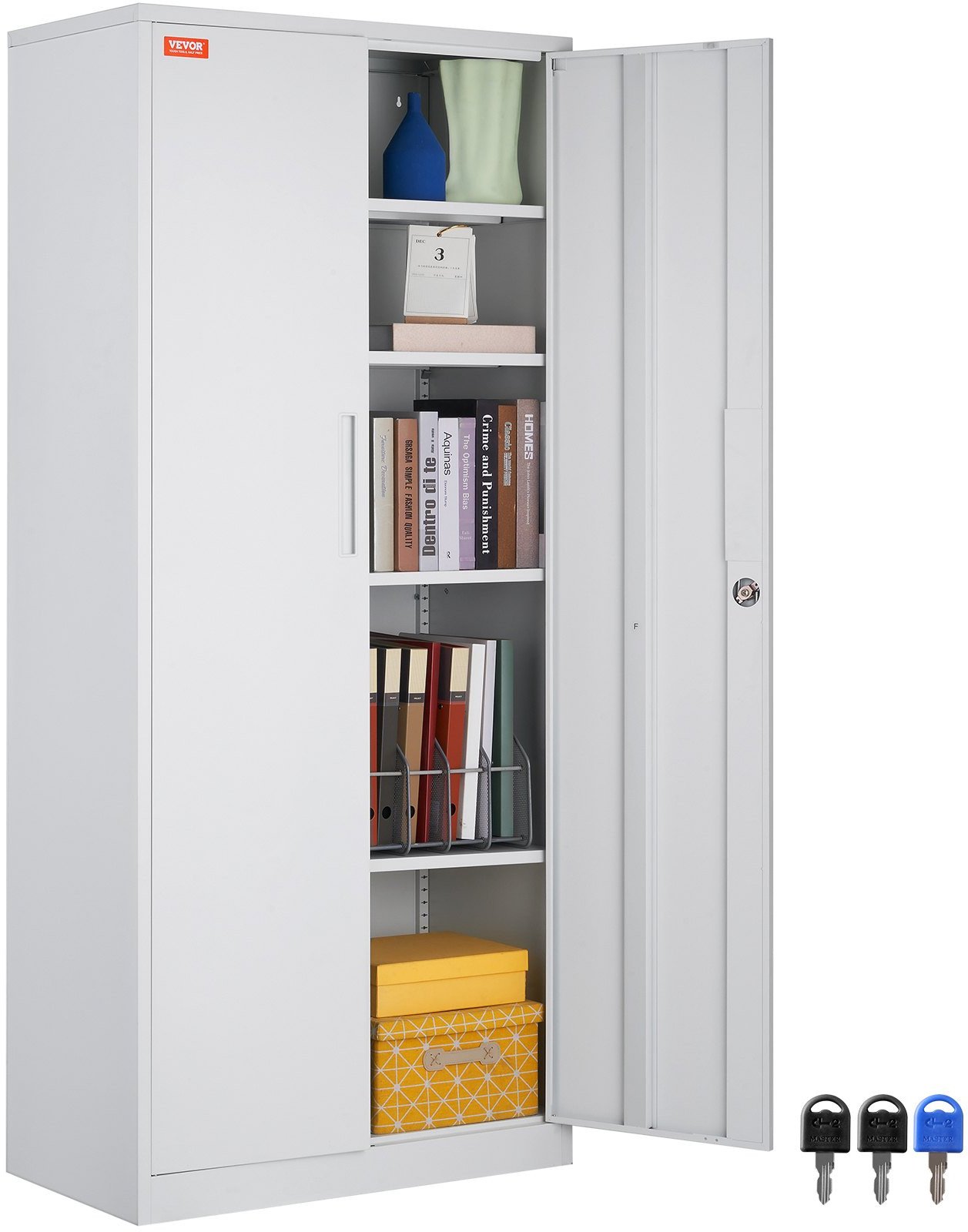 Szafa Biurowa Metalowa Na Dokumenty Akta 80x40x180 cm biała