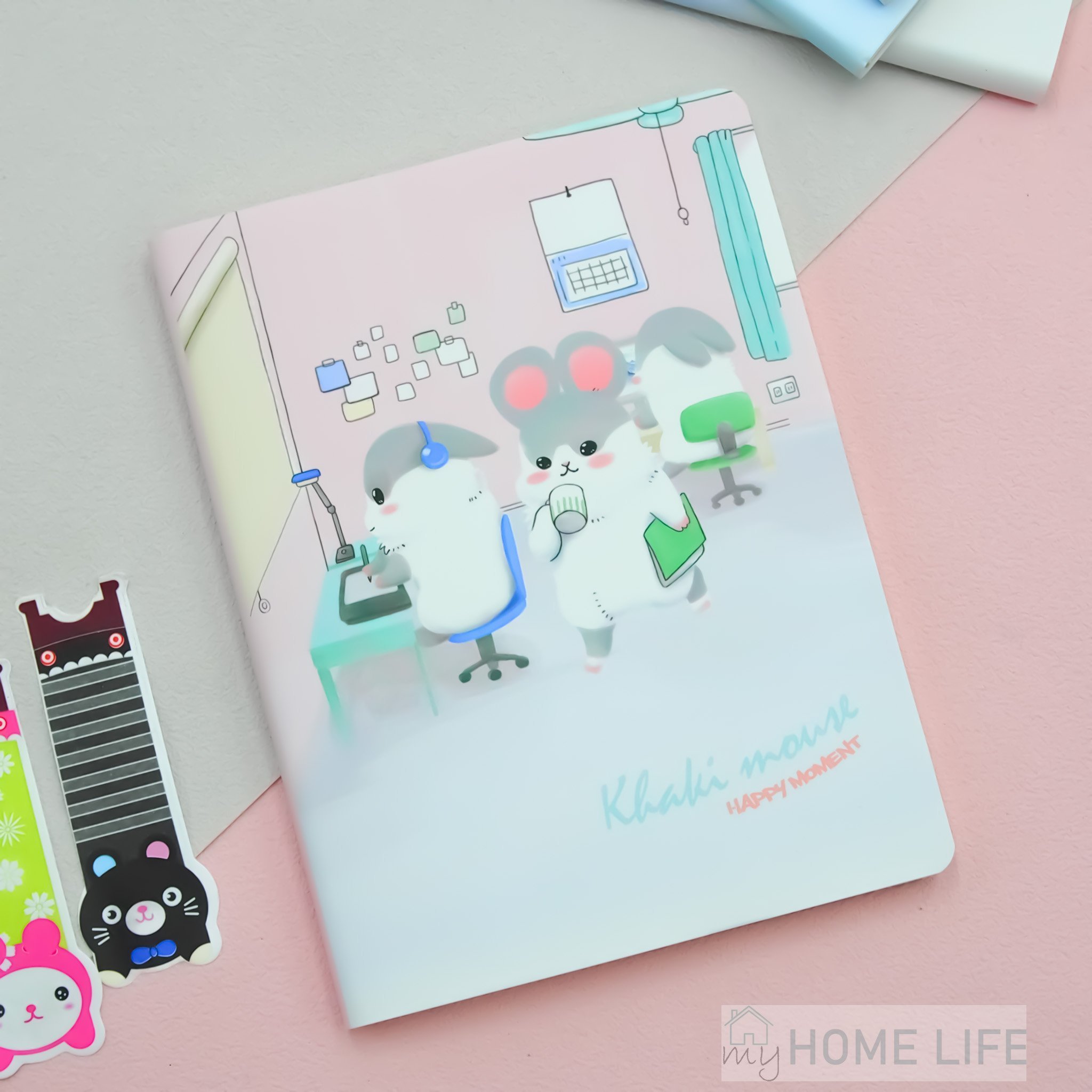 myHomelife Notes zeszyt w linię Happy Moment A6 myszka #2 biuro