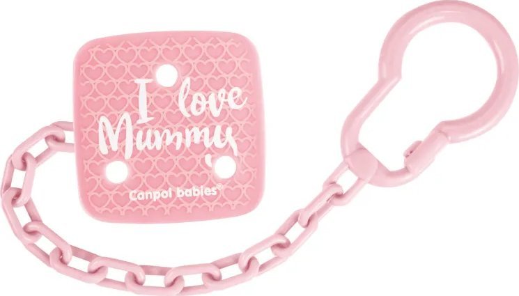 Canpol Łańcuszek do smoczka Love Mummy, róż 2/434 Canpol babies