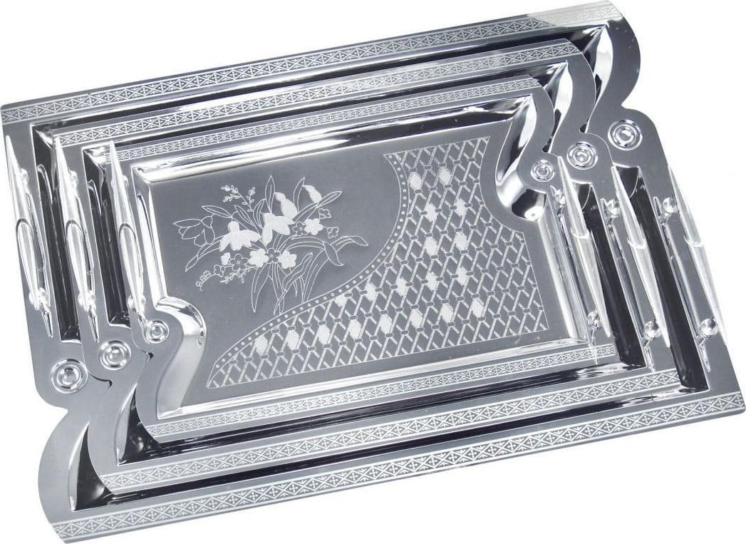 KingHoff ZESTAW 3 TAC STALOWYCH DO SERWOWANIA KINGHOFF KH-4743