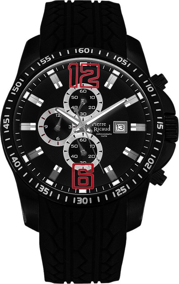Zegarek Pierre Ricaud Zegarek męski Pierre Ricaud P97012.B214CHR czarny