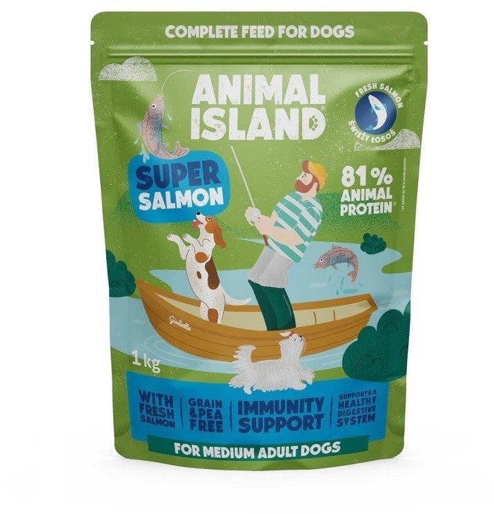 ANIMAL ISLAND łosoś sucha pies 1 kg