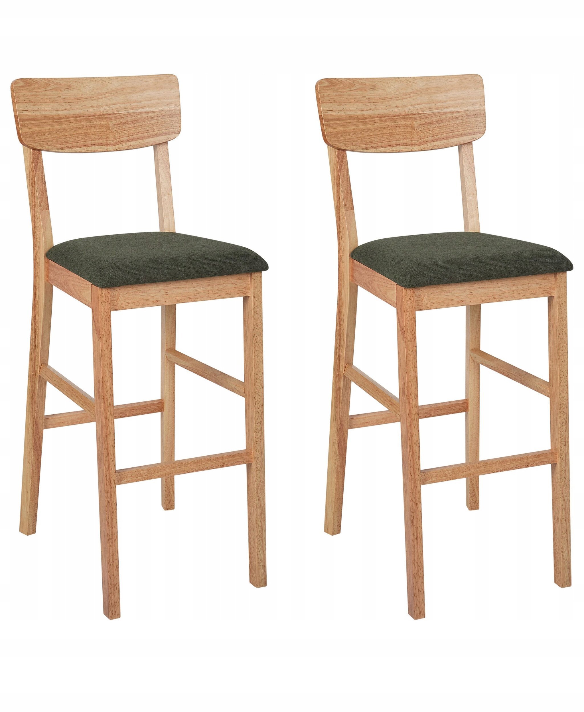 Beliani Zestaw 2 krzeseł barowych AMBLER Jasnobrązowy