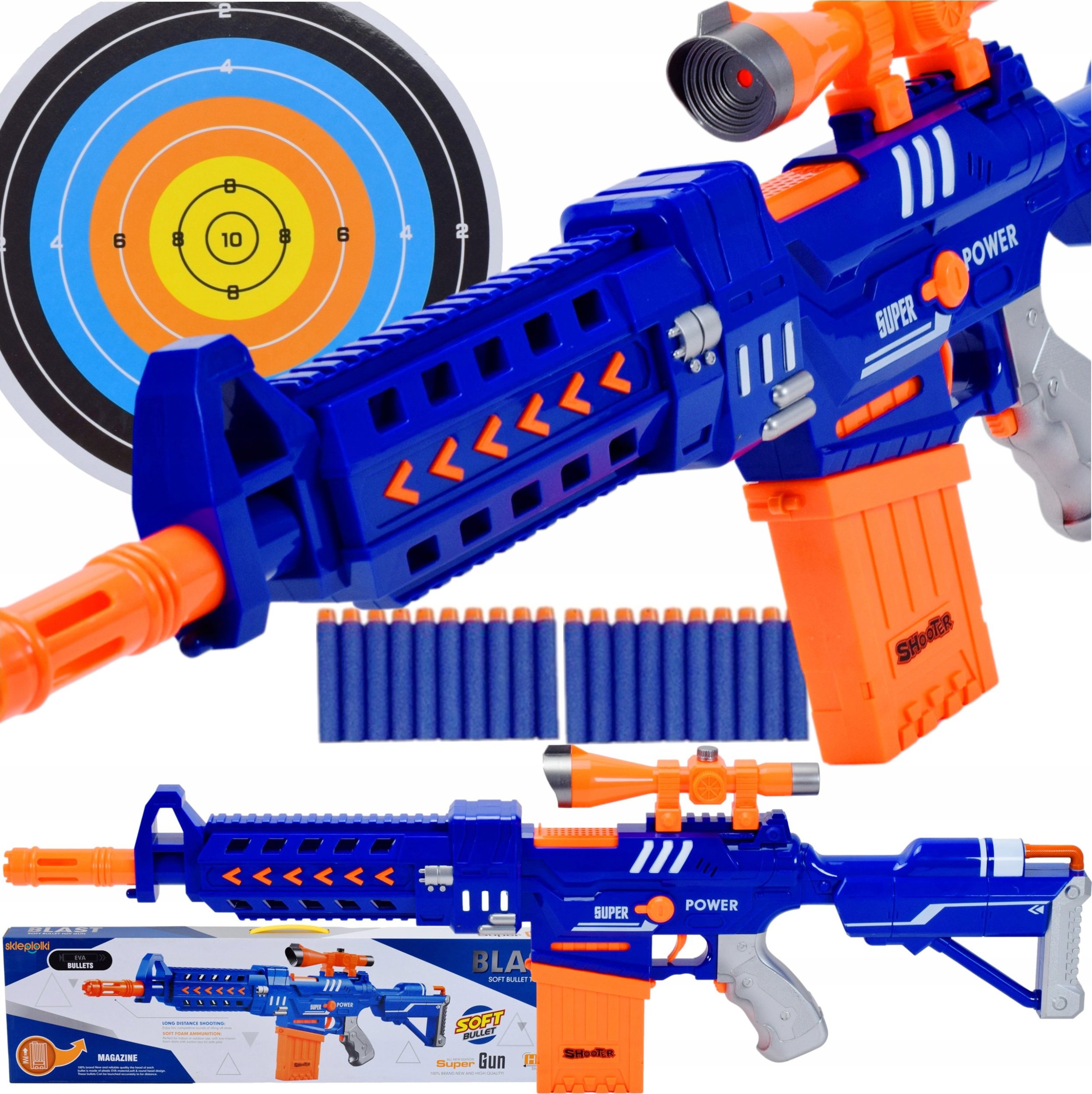 Skleplolki BEZPIECZNA AUTOMATYCZNA WYRZUTNIA NA MIĘKKIE POCISKI EVA PISTOLET KARABIN