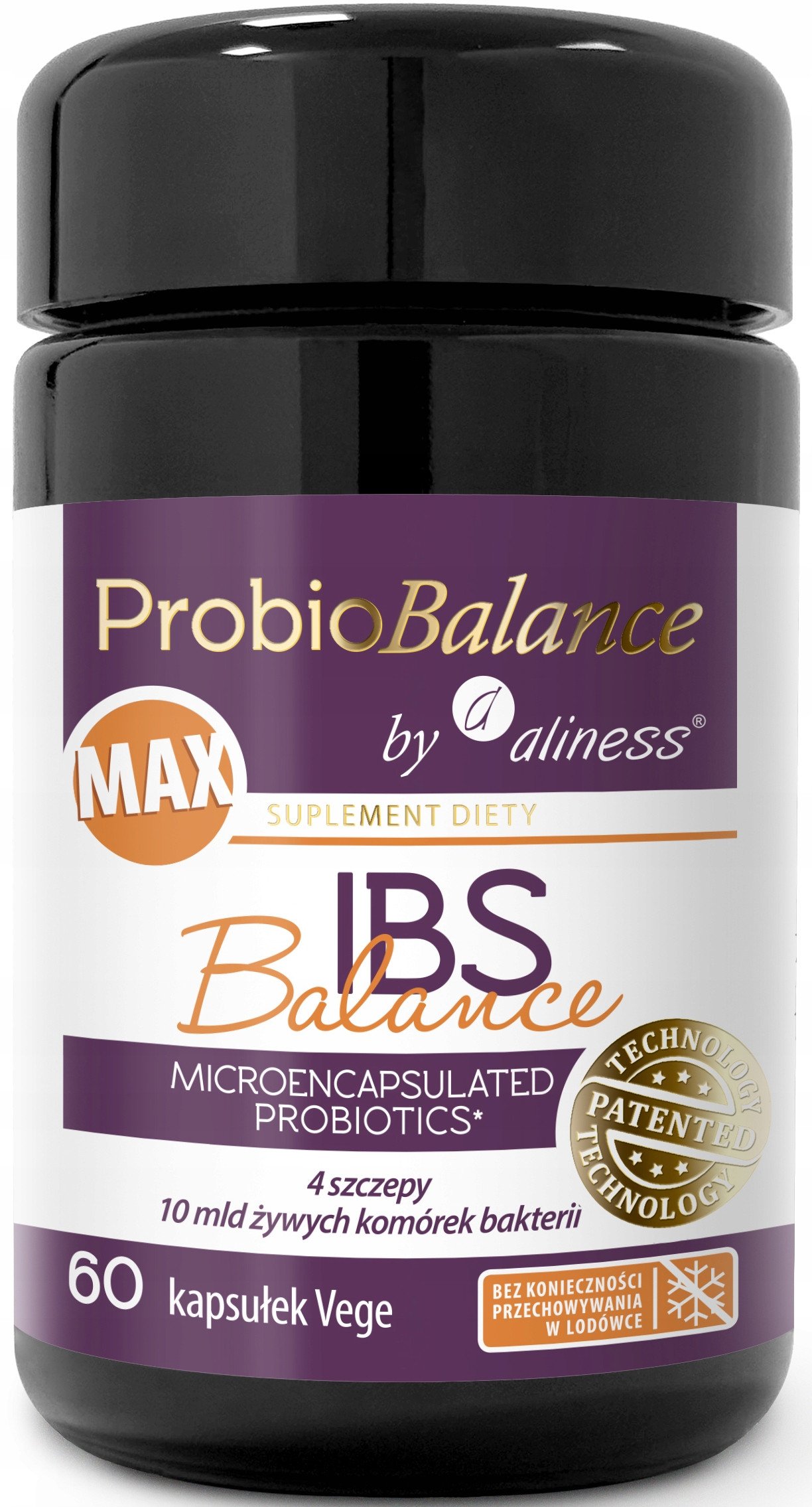 Aliness ProbioBALANCE, MAX IBS Balance 10 mld. x 60 vege caps. one size