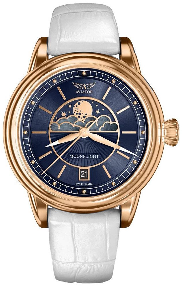 Zegarek damski Aviator V.1.33.2.256.4 WM biały