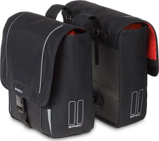 Basil Sakwa miejska podwójna BASIL SPORT DESIGN DOUBLE BAG 32L, Universal Bridge System, czarna (NEW) uniwersalny