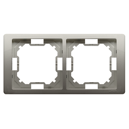 Kontakt-Simon Ramka 2-krotna Basic Neos satyna metalizowana (BMRC2/29)