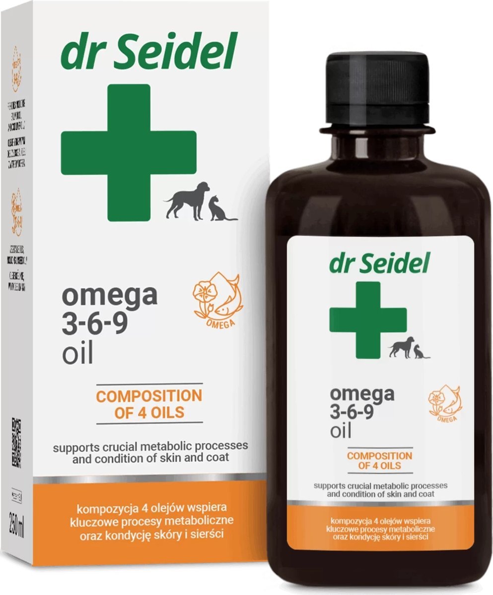 Dr Seidel Omega 3-6-9 Olej dla Psa Kota 250ml