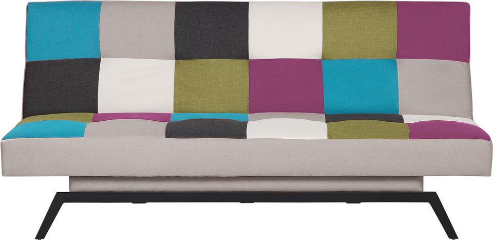 Beliani Sofa rozkładana patchwork wielokolorowa LEEDS