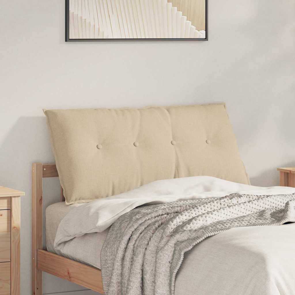 vidaXL Poduszka na plecy Kremowy 100 x 19 x 50 cm tkanina