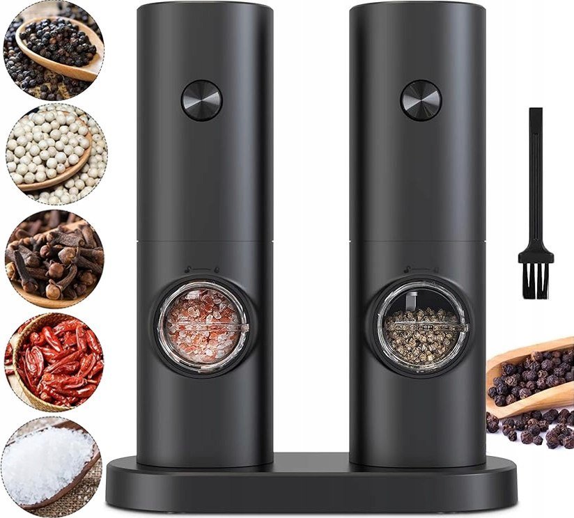 Elektryczne Młynki do Soli i Pieprzu - Stylowy Zestaw 2 Sztuk Braders