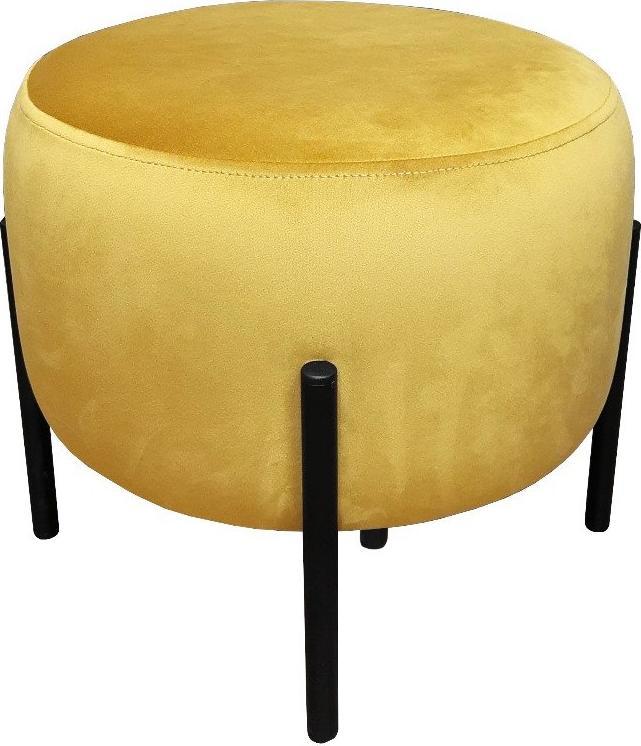 Atos Pufa WILFRED MG VELVET żółta