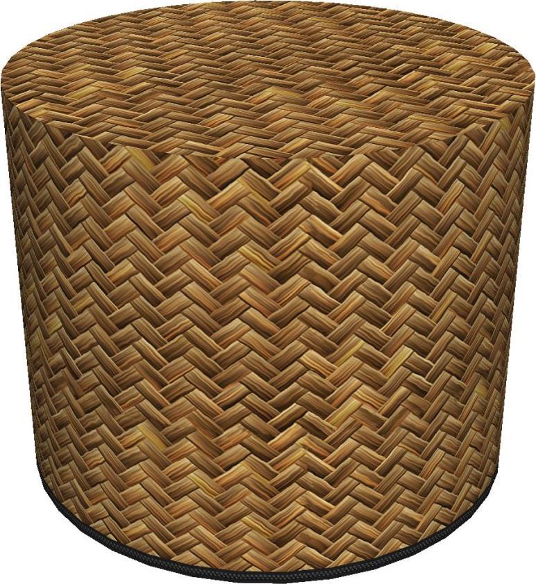 Bertoni-arco Okrągła pufa dekoracyjna - RATTAN