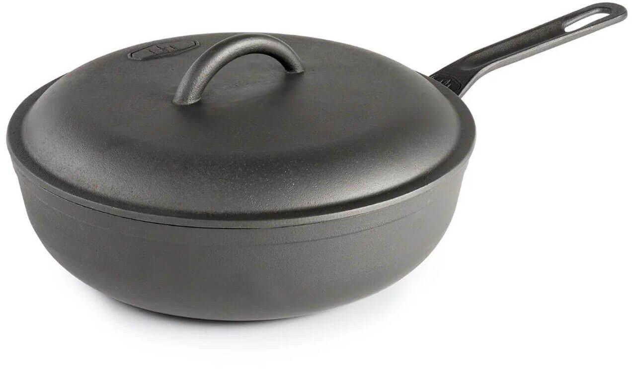 Patelnia turystyczna żeliwna GSI Outdoors Guidecast Deep Frypan Uniwersalny
