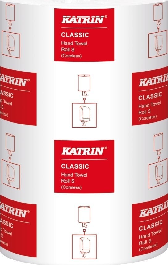 Katrin Håndklæderulle Classic S 1-lag 205 mm x116 m uden Hylse Uperforeret,12 rl/krt