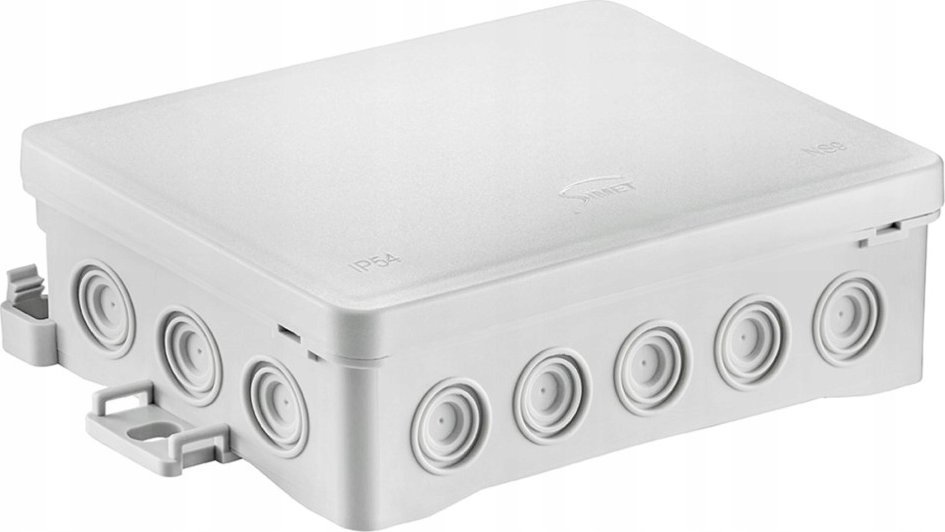 Simet Puszka naścienna 90x40x135mm z dławnicą zintegrowaną samozatrzaskowa, bezhalogenowa, seria FASTBOX&HOOK szara IP54 NS9 35404102