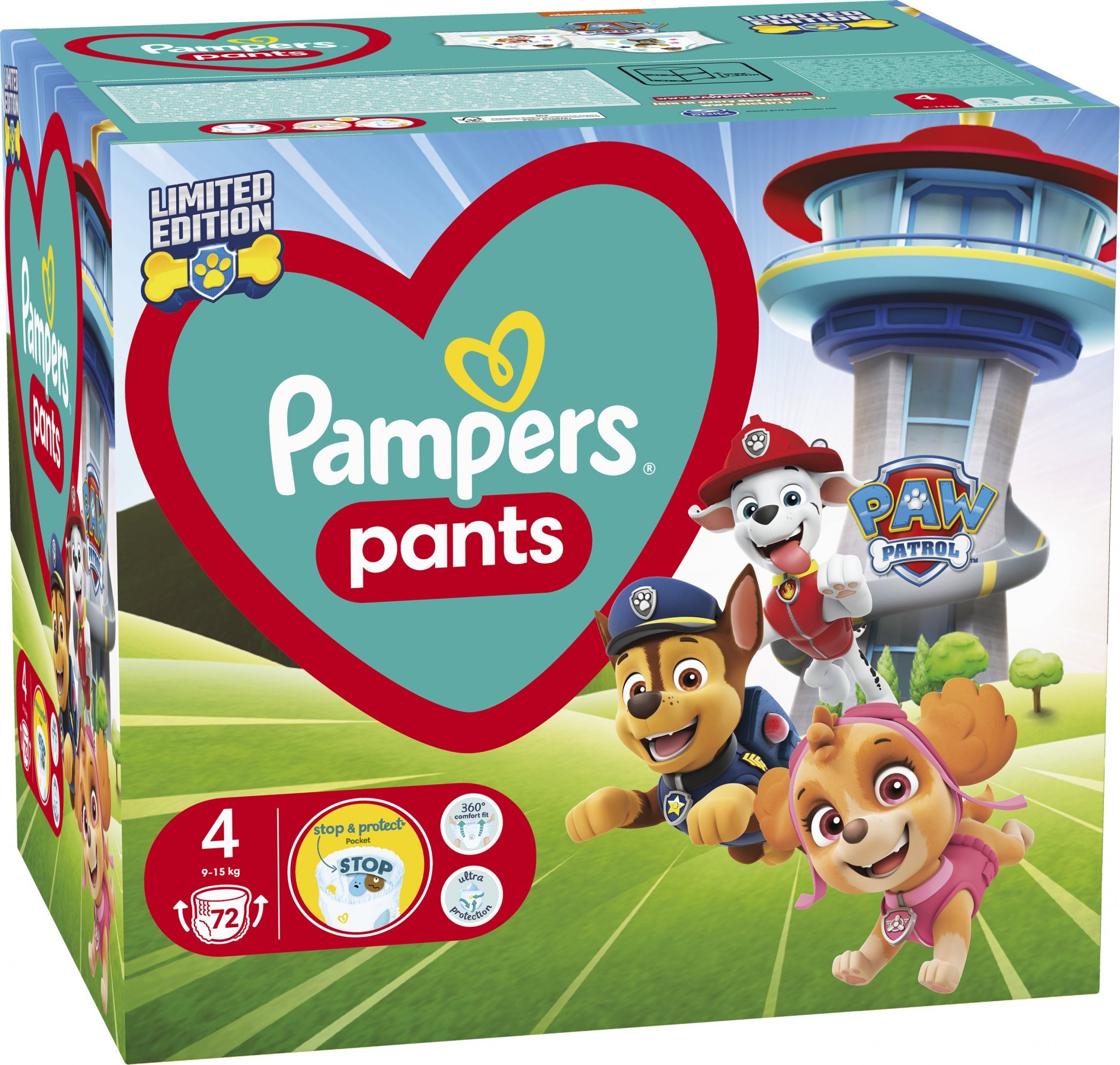 Pampers Pieluchy Baby-Dry 4, 9-15 kg, 72 szt.