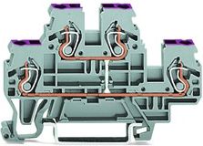 Wago Złączka szynowa 2-piętrowa 2,5mm2 L/L szara (870-508)