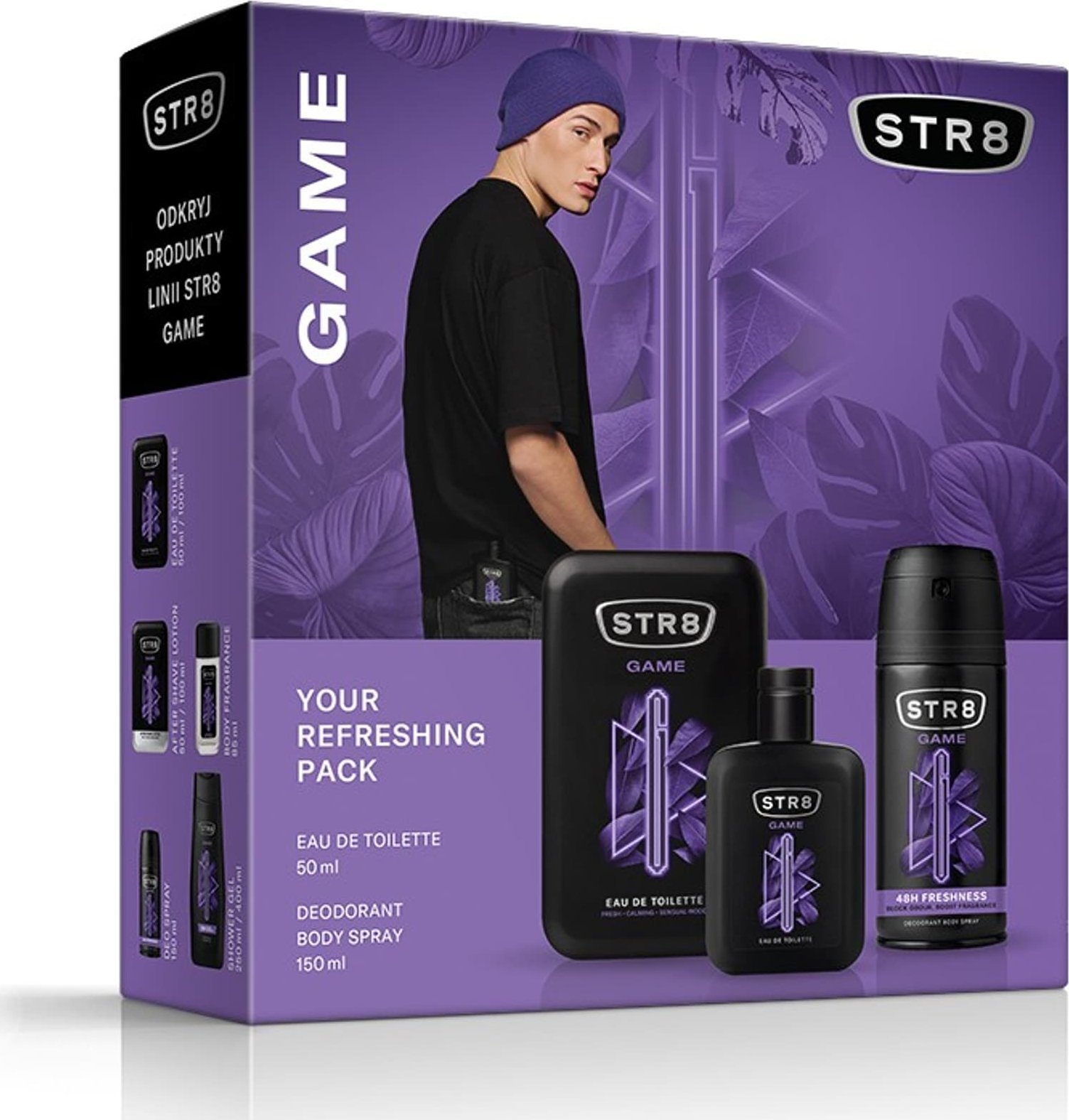 Sarantis STR 8 Zestaw prezentowy Game (Woda toaletowa 50ml+Deo spray 150ml)