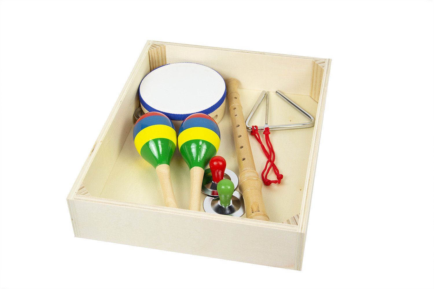 Drewniany zestaw instrumentów muzycznych 5w1 Flet