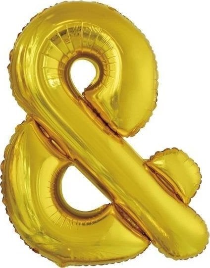 Party Deco Balon foliowy znak & złoty 71x86cm