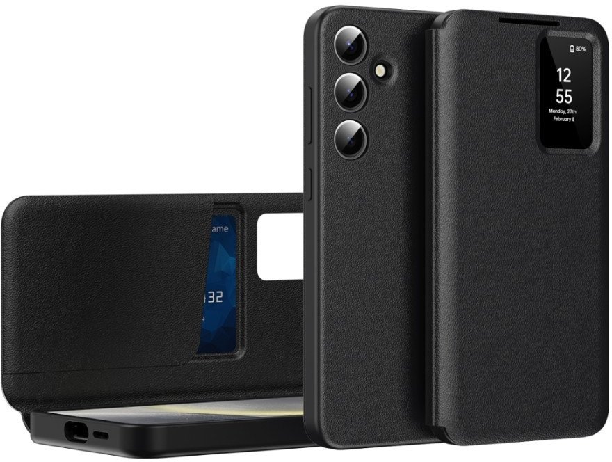 Etui z klapką Smart View Supero do Samsung Galaxy S23 FE, czarne