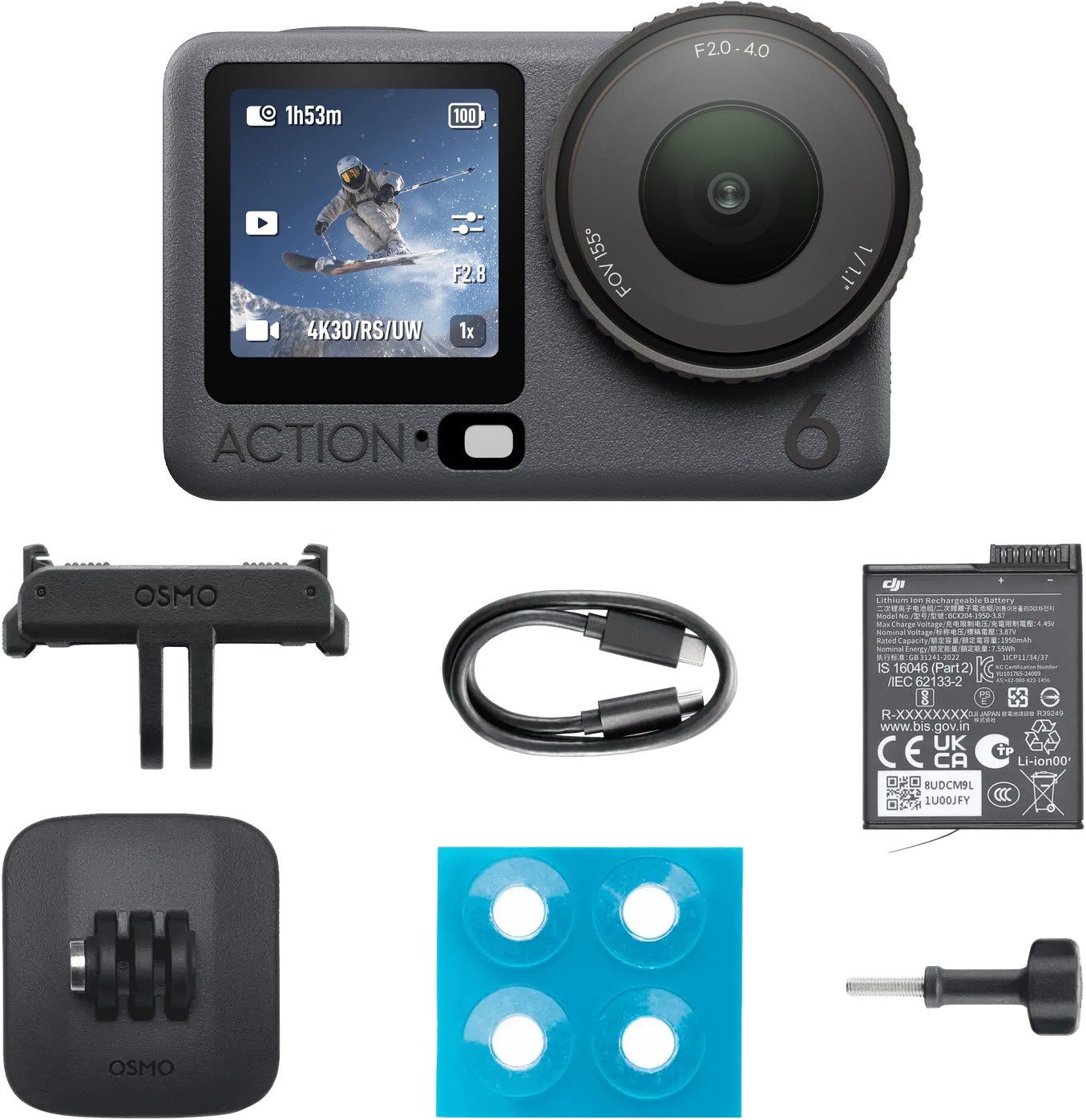 Kamera DJI Dji Osmo Action 6 Standard bundle czarna - Video kamera CP.OS.00000505 (6937224126060)