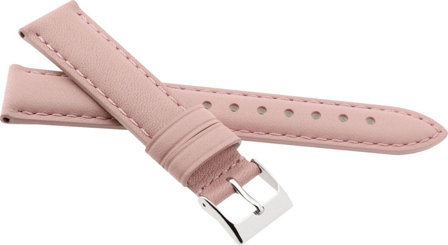 JVD Skórzany pasek do zegarka 12 mm JVD R41326-12 pastelowy róż