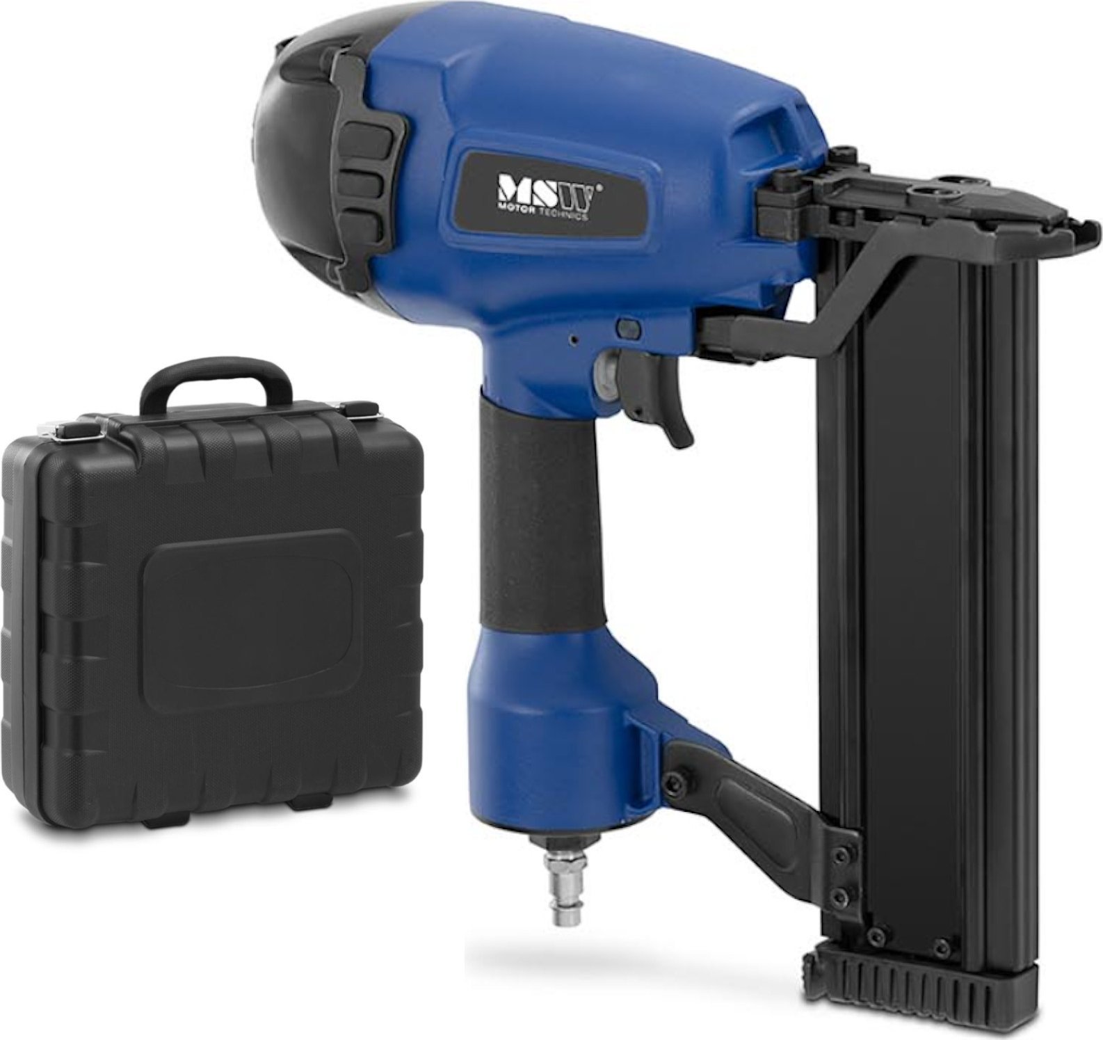MSW Gwoździarka pneumatyczna pistolet na gwoździe 18 - 64 mm do 80 szt. - zestaw Gwoździarka pneumatyczna pistolet na gwoździe 18 - 64 mm do 80 szt. -