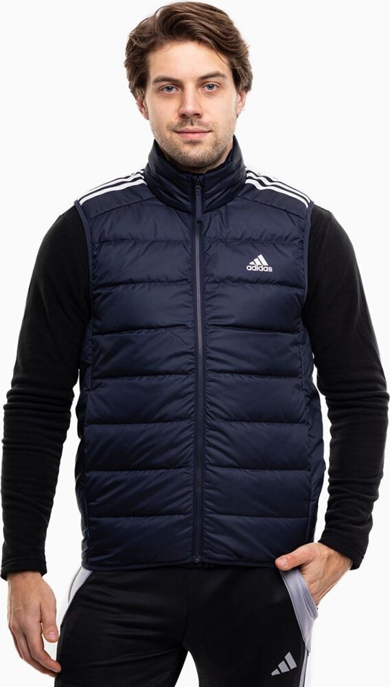Kamizelka męska adidas Essentials 3-Stripes Light Down granatowa IK3210 L