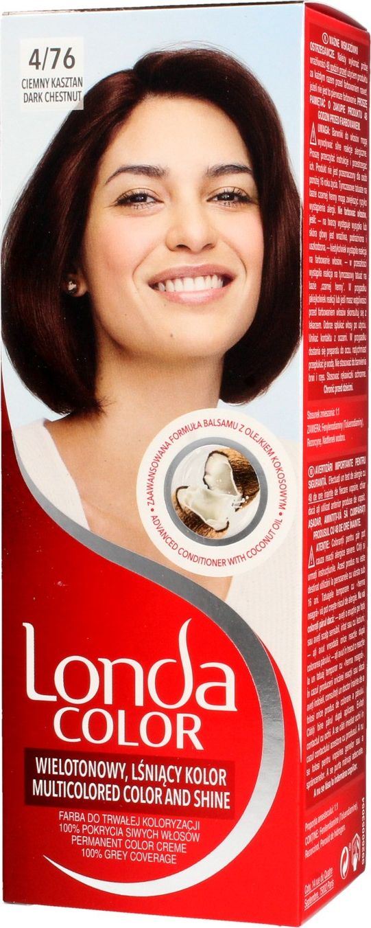 Londacolor Cream farba nr 4/76 ciemny kasztan