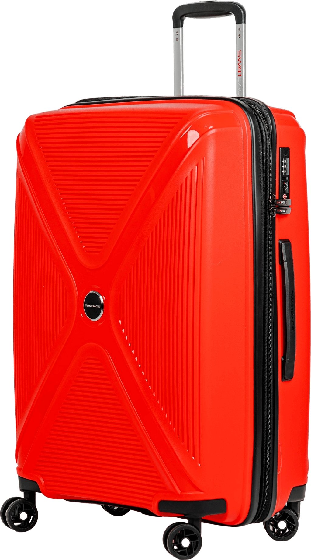 Średnia walizka SwissBags Cross-Box 67 cm czerwony Uniwersalny