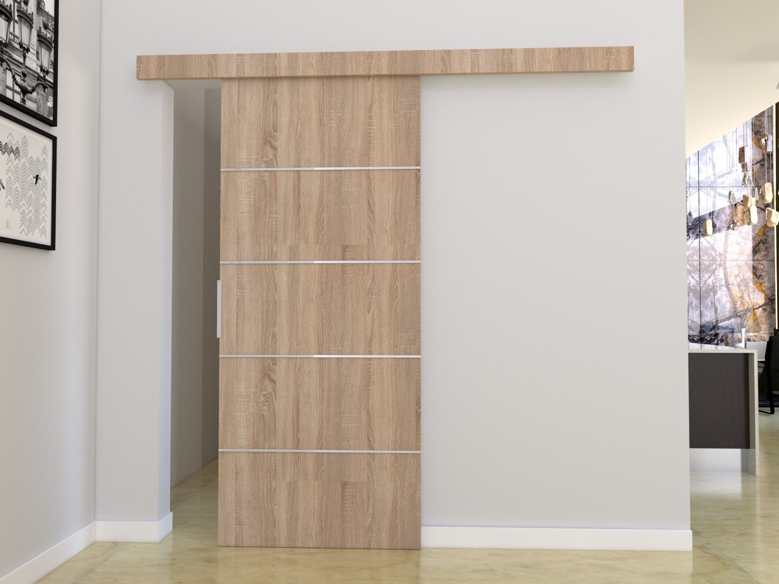 Drzwi Przesuwne Drzwi przesuwne B80 86x205 Sonoma