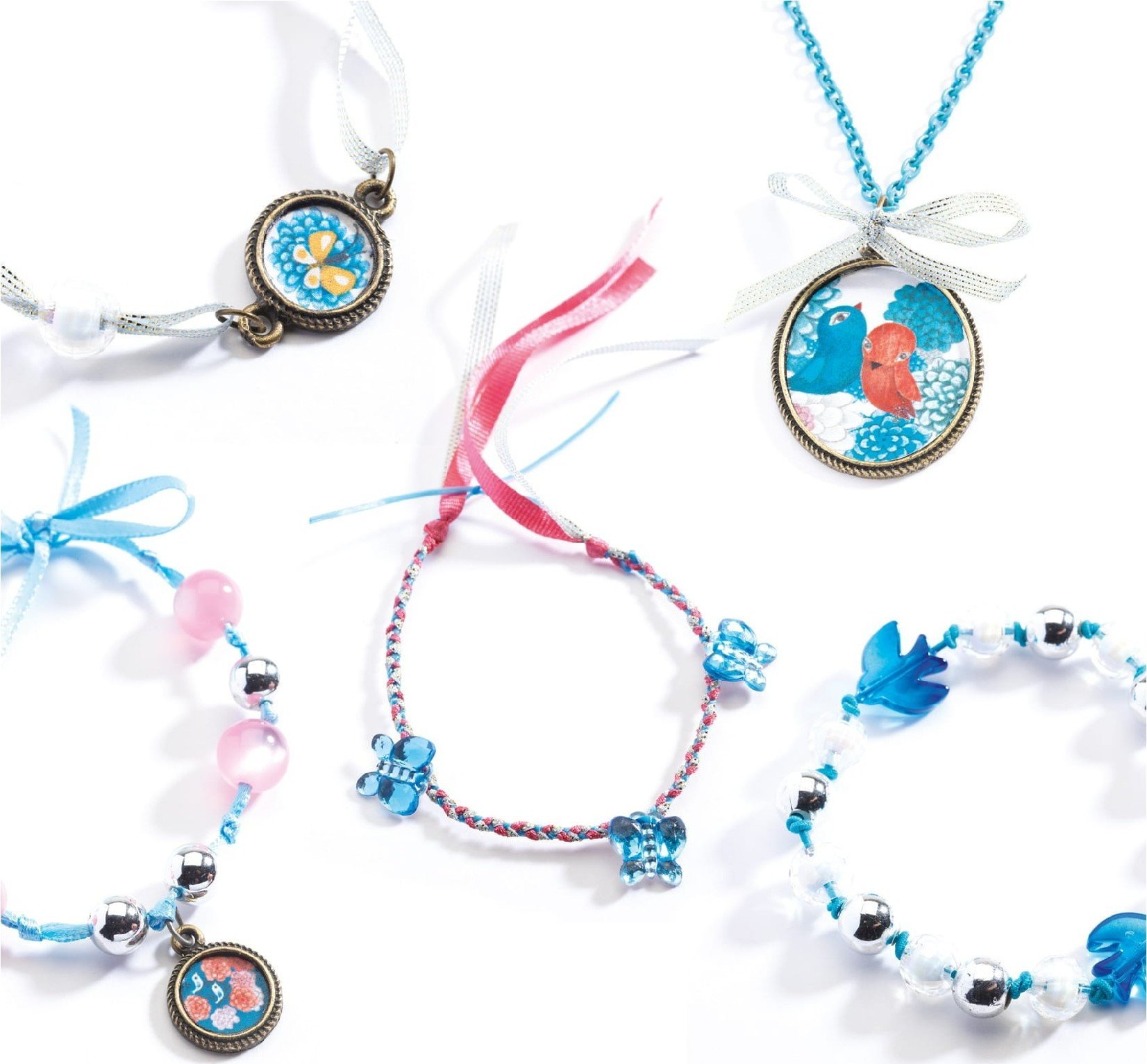 Djeco Zestaw do tworzenia biżuterii PERŁY I PTAKI Djeco