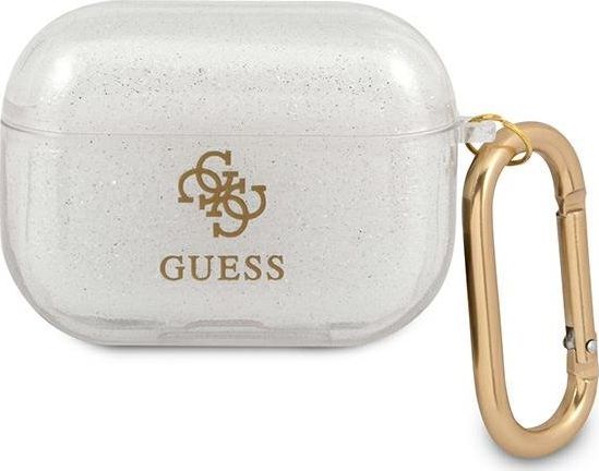 Guess Etui ochronne GUAPUCG4GT Transparent Glitter Collection przezroczyste