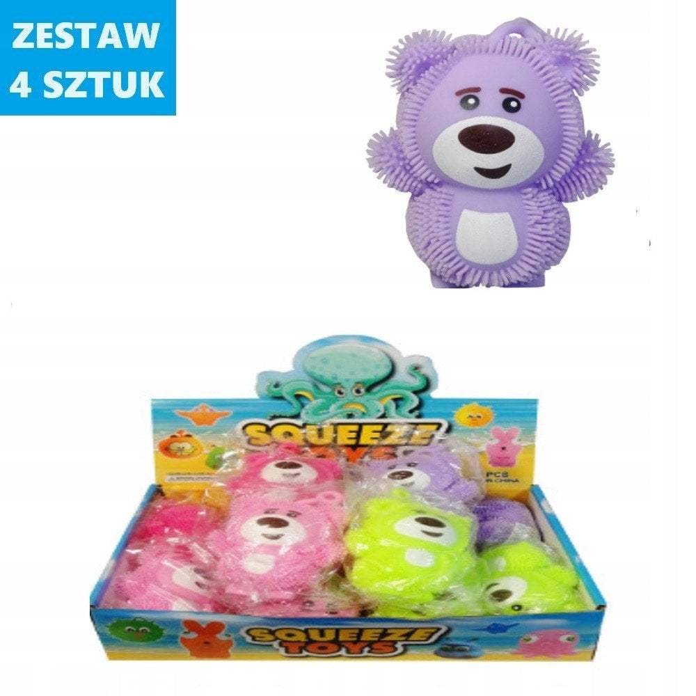 Gniotek miś świecący 12/disp U915 89274