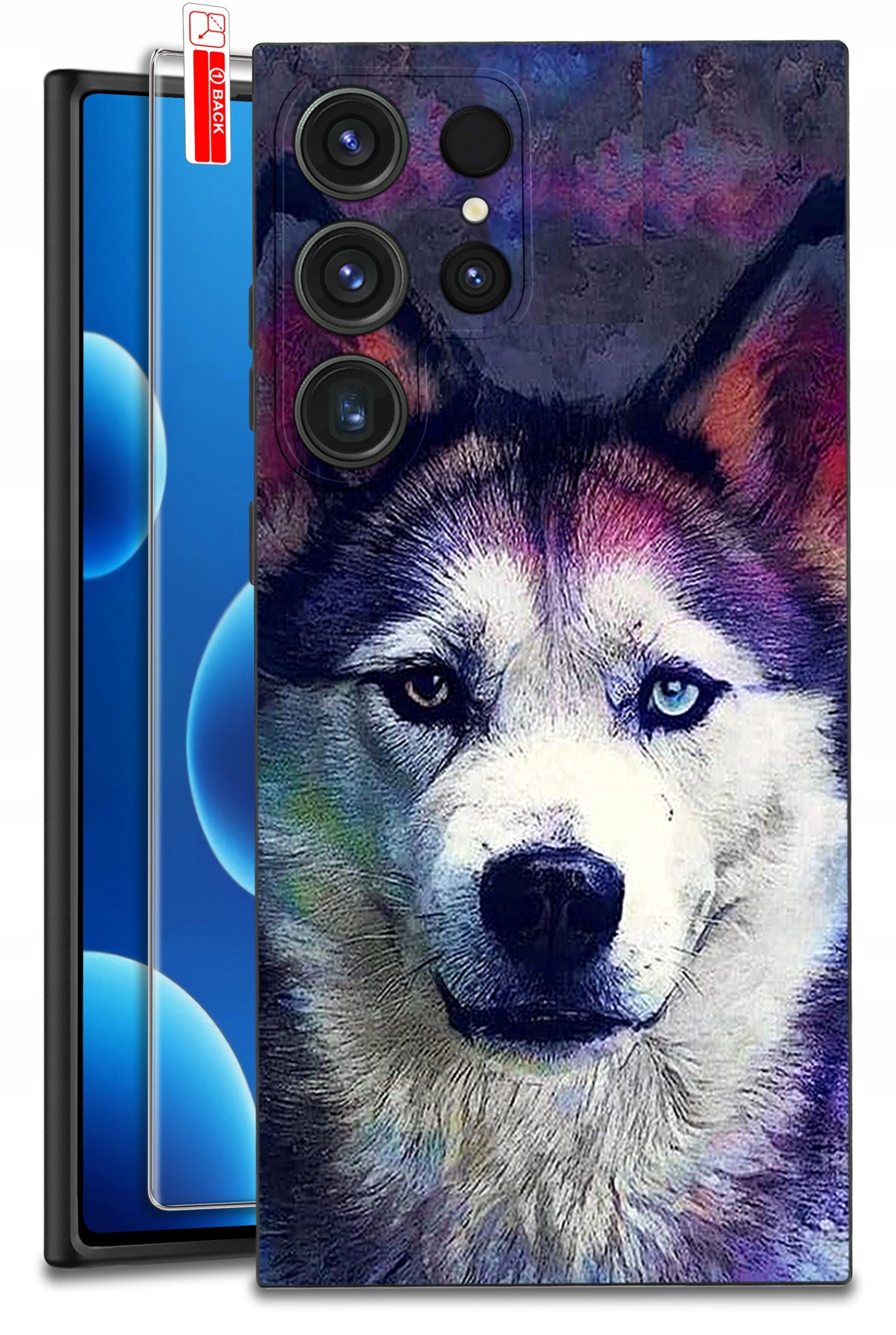 ETUI do Samsung Galaxy S24 Ultra | WZORY | SILIKONOWE MATT CASE + SZKŁO 9H