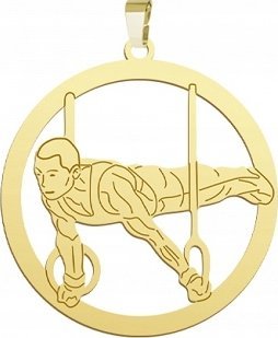 Radziszewska Jewellery Zawieszka Pozłacana Gimnastyka Przyrządowa 925 Prezent GRAWER GRATIS
