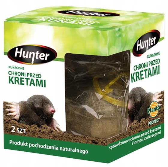 Hunter Odstraszacz na krety 2 sztuki Naturalna ochrona przed kretami
