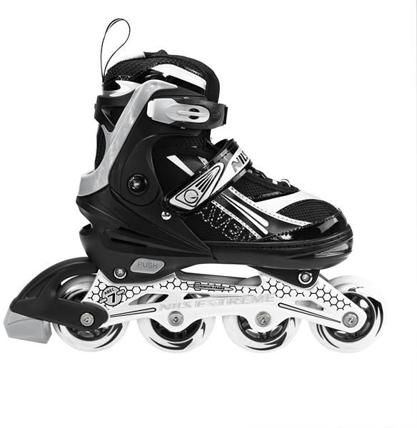 Rolki Nils Extreme NA1123 rekreacyjne regulowane czarne r. 31-34