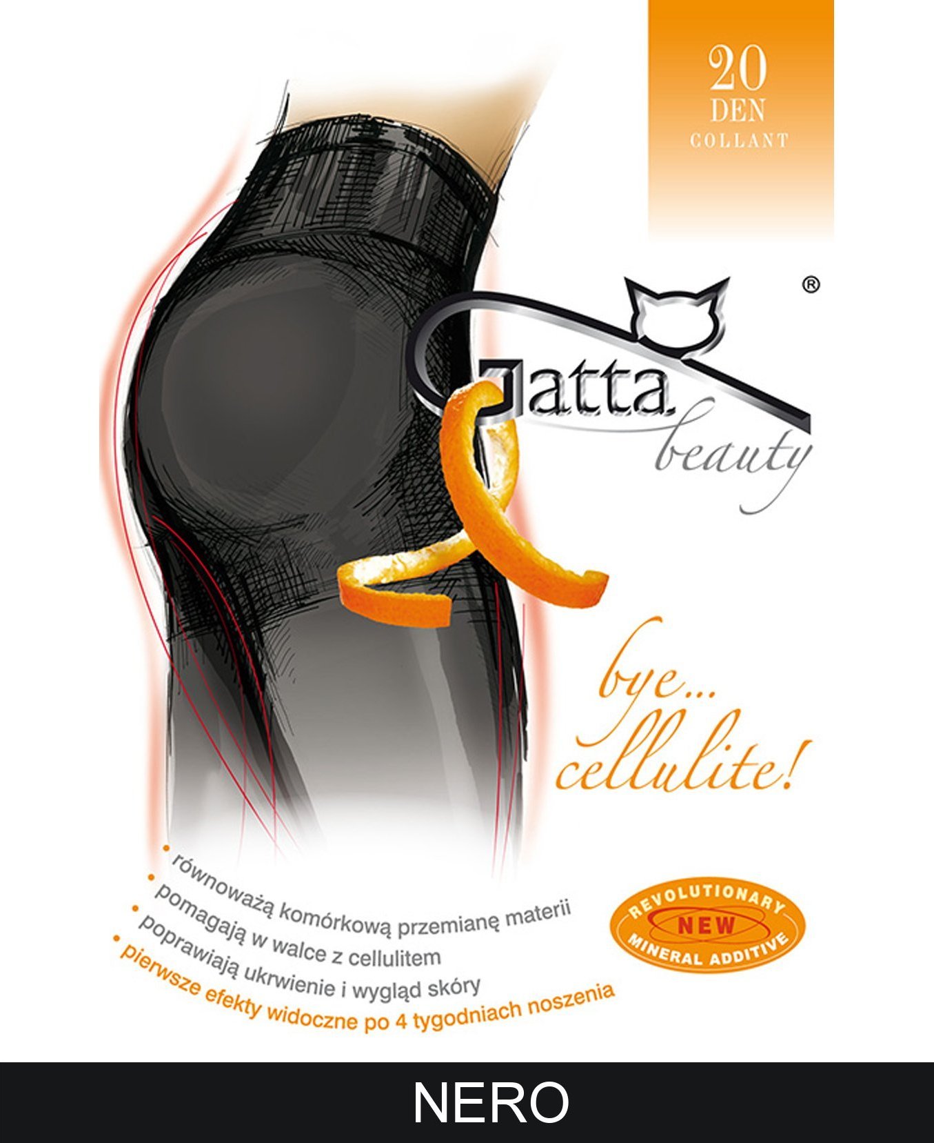 Gatta GATTA BYE CELLULITE 20DEN 4-L/Nero