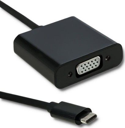 Adapter USB Qoltec USB-C - VGA Czarny (50376)