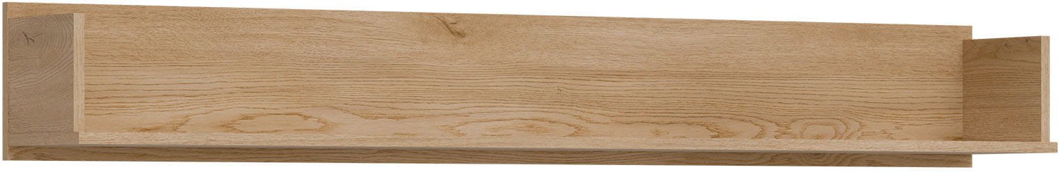 Półka wisząca ścienna z bokami na książki do pokoju Dąb Cremona MILTON ML09