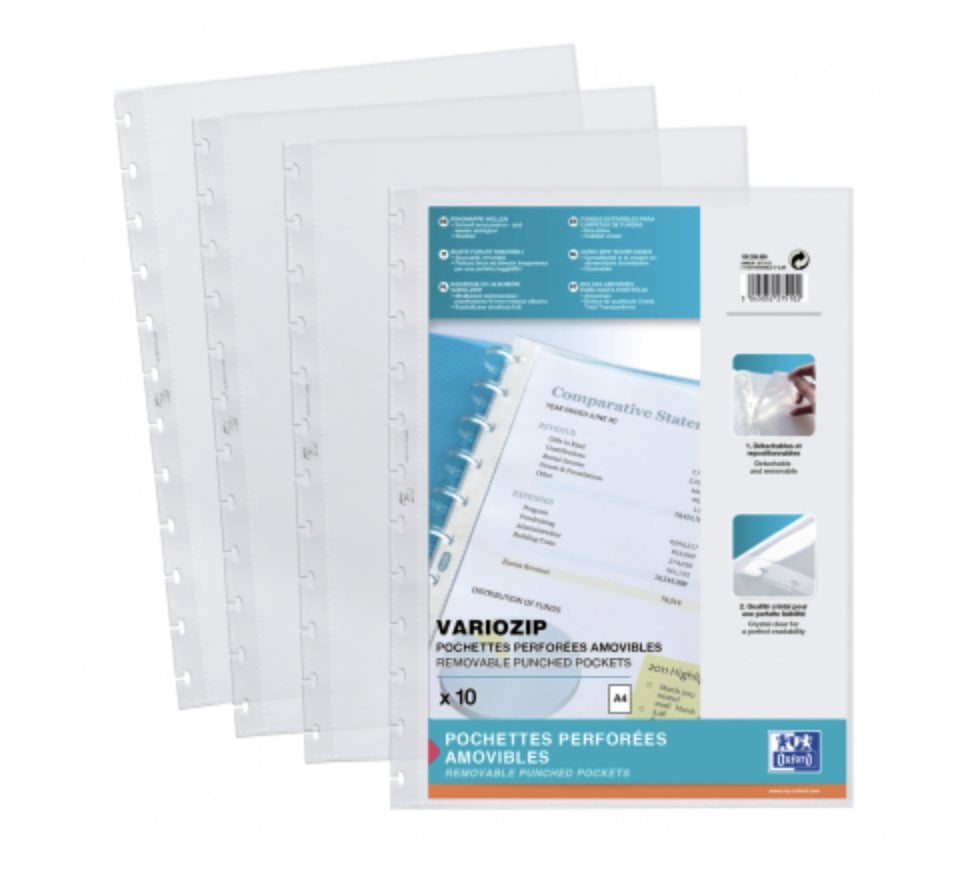 Oxford 100206869 plastikowa koszulka na dokumenty 210 x 297 mm (A4) Polipropylen (PP) 10 szt.