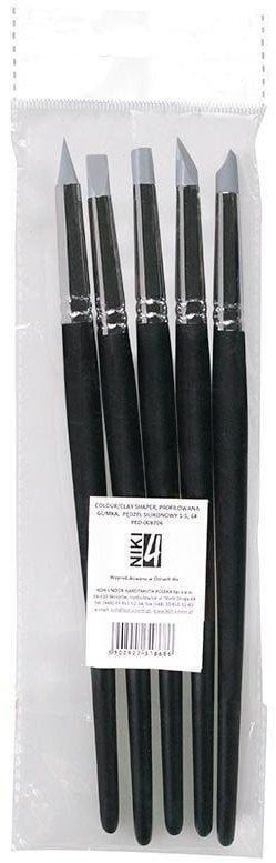 Koh I Noor Pędzle silikonowe z profilowaną gumką nr 6 5szt