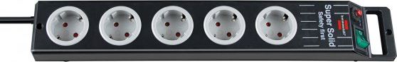 Listwa zasilająca Brennenstuhl Super-Solid-Line przeciwprzepięciowa 5 gniazd 2.5 m czarna (1153380115)
