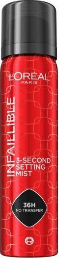 L’Oreal Paris Infaillible 3-Second Setting Mist 3-sekundowy spray utrwalający makijaż 75ml
